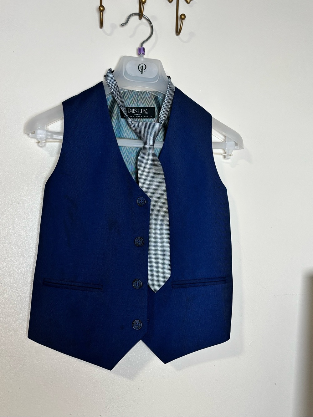 Paisley London Monaco Boys Blue 4-Piece Suit Size 6